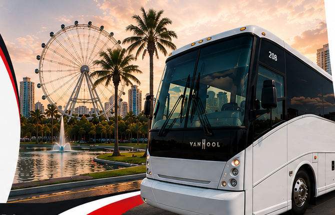 Point Travel charter motorcoach for school transportation in Central Florida